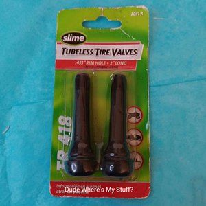 SLIME - TUBELESS 2-INCH TIRE VALVES - TR-418 - SET OF 2 - BRAND NEW - 2081-A